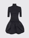 Magda Butrym Mini Dress With Balloon Skirt In Black