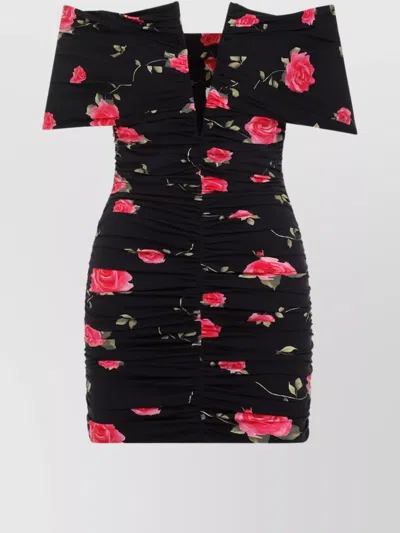 MAGDA BUTRYM DRESS PRINTED DEEP V-NECKLINE