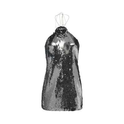Pre-owned Magda Butrym Dress 'silver' | Women's Size 38