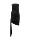 Magda Butrym Black Strapless Minidress In Black