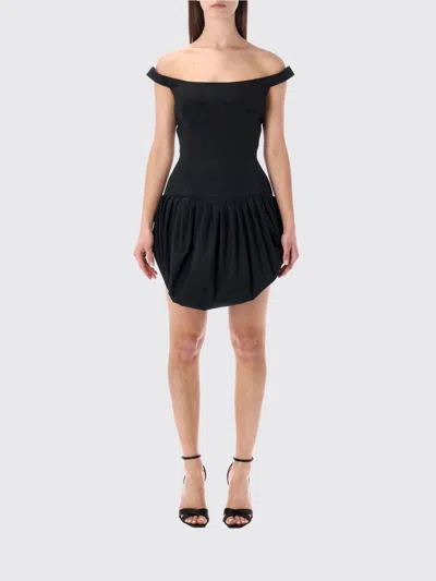 Magda Butrym Off-shoulder Black Mini Dress