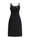 Magda Butrym Sleeveless Dress With Draped Neckline In Black In Black