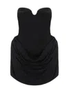 Magda Butrym Gathered Corset Jersey Minidress In Black
