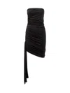 Magda Butrym Black Strapless Minidress In Black