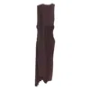 Magda Butrym Drop-waist Sheer Midi Dress In Brown