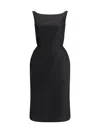 Magda Butrym Midi Square Neck Dress In Multi