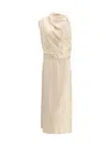 Magda Butrym Halter-neck Midi Dress In Neutral
