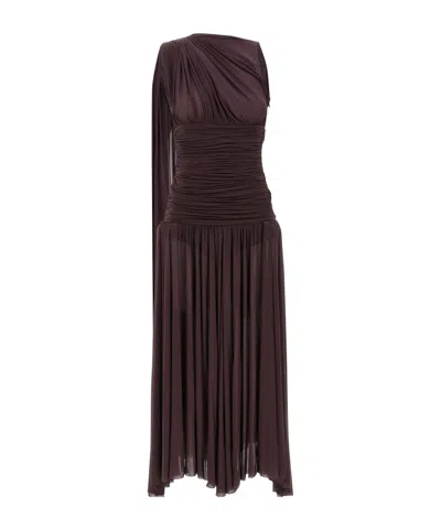 MAGDA BUTRYM DROP-WAIST SHEER MIDI DRESS
