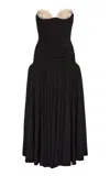 Magda Butrym Drop Waist Strapless Dress In Black