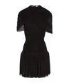 Magda Butrym Drop-waist Wrap Mini Dress In Black In Black
