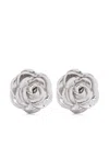 Magda Butrym Floral Stud Earrings Metallic Finish In Metallic