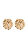 Magda Butrym Gold-plated Rose Earrings With Crystals In Gold