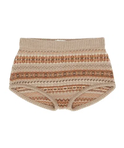 Magda Butrym Elastic Waist Shorts In Brown