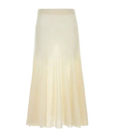 Magda Butrym Elastic Waist Skirt In White