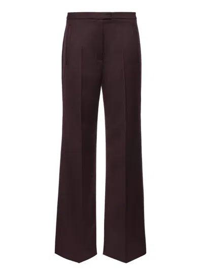Magda Butrym Elegant Wool Trousers For Women In Burgundy