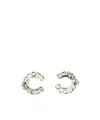 Magda Butrym Crystal Embellished Hoop Earrings In Metallic