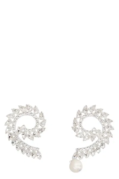 Magda Butrym Embellished Earrings In Silver