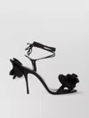 Magda Butrym Embellished Floral Sandal Stiletto Heel In Black