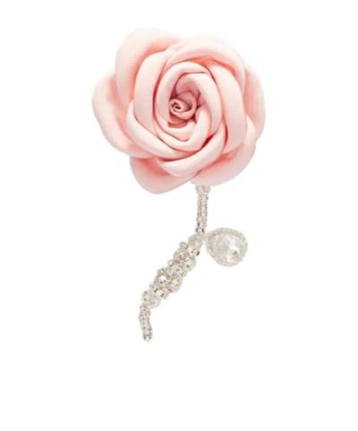 Magda Butrym Embellished Gold-plated Single Earring In Pink