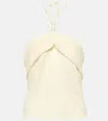 Magda Butrym Halterneck Crop Top In White