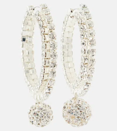 Magda Butrym Embellished Hoop Earrings In Silver