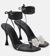 Magda Butrym Embellished Leather And Pvc Sandals In Black