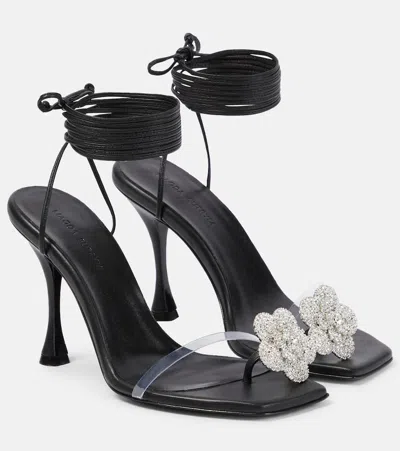 Magda Butrym Embellished Leather And Pvc Sandals In Black