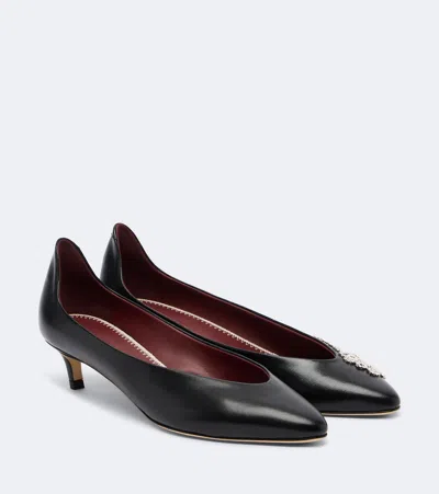 Magda Butrym Embellished Leather Pumps In Black