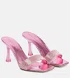 Magda Butrym Embellished Leather-trimmed Pvc Mules In Pink
