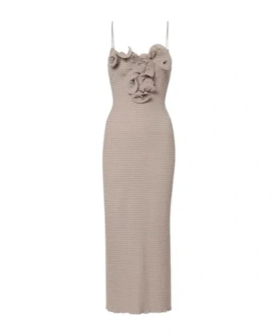 Magda Butrym Embellished Midi Dress In Gray