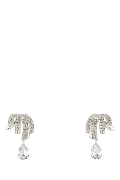 Magda Butrym Embellished Mini Metal Earrings In Silver