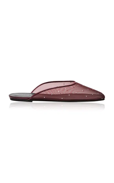 Magda Butrym Embellished Mules In Burgundy