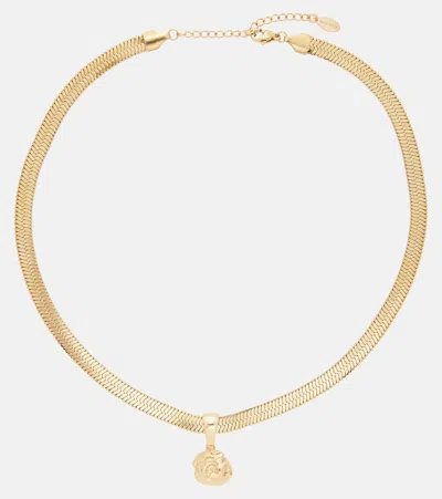 Magda Butrym Embellished Pendant Necklace In Gold