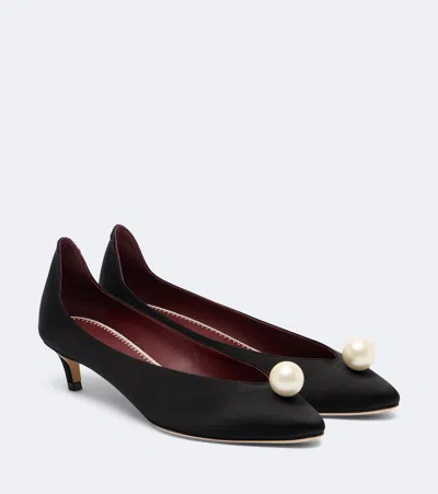 Magda Butrym Pearl-embellished Pointed-toe Pumps In Black