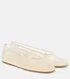 Magda Butrym Beige Mesh Ballerina Flats In White