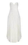 Magda Butrym Exclusive Riviera Crochet-trim Jersey Maxi Dress In White
