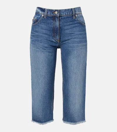 Magda Butrym Faded Capri Jeans In Blue