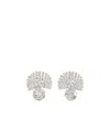 Magda Butrym Fan-shaped Silver Crystal Earrings In Silver