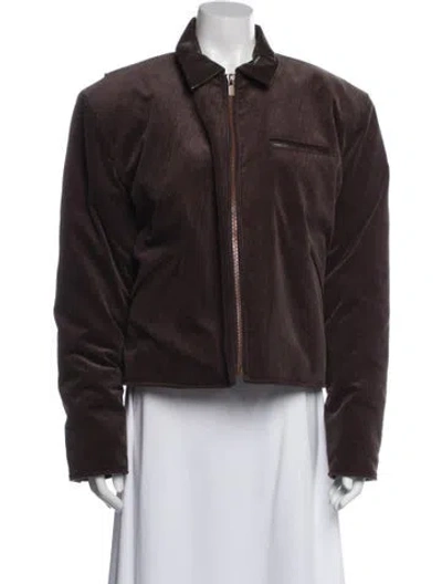 Pre-owned Magda Butrym Faux Fur Jacket W/ Tags In Brown