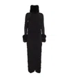 MAGDA BUTRYM FAUX FUR-TRIM MAXI DRESS