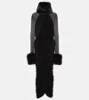 Magda Butrym Faux-fur Trim Maxi Dress In Black