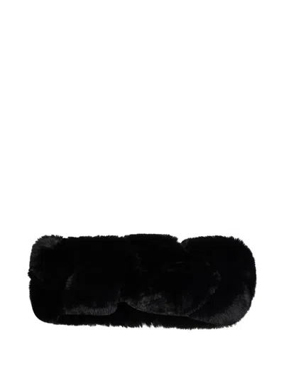 Magda Butrym Faux-fur Peplum-hem Stole In Black