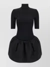 Magda Butrym Mini Dress With Balloon Skirt In Black