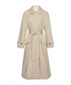 Magda Butrym Flap Pocket Belted Gabardine Coat In Neutral