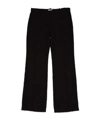 Magda Butrym Flared Tailored Bouclé Trousers In Black