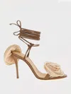 Magda Butrym Wrap Around Double Flower Sandals Nude In Beige
