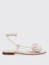 Magda Butrym Flat Sandal Crochet Flowers In Weiss