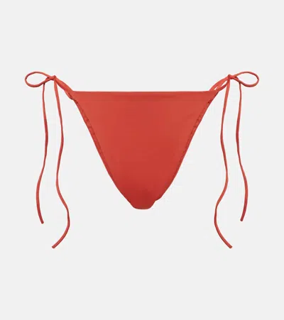 Magda Butrym Floral-appliqué Bikini Bottom In Orange