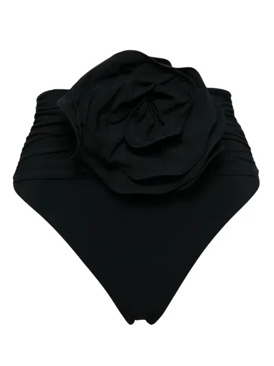 Magda Butrym Swimsuit High-waisted Floral Embellishment In Black