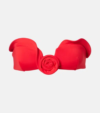 Magda Butrym Floral-appliqué Bikini Top